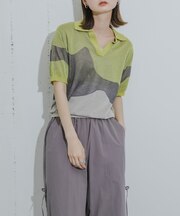 ニュアンスジャガードシアーセーター