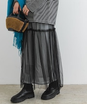 F by ROSSO　ラメチュールティアードスカート