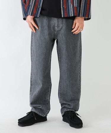 デニムワイドストレートパンツ