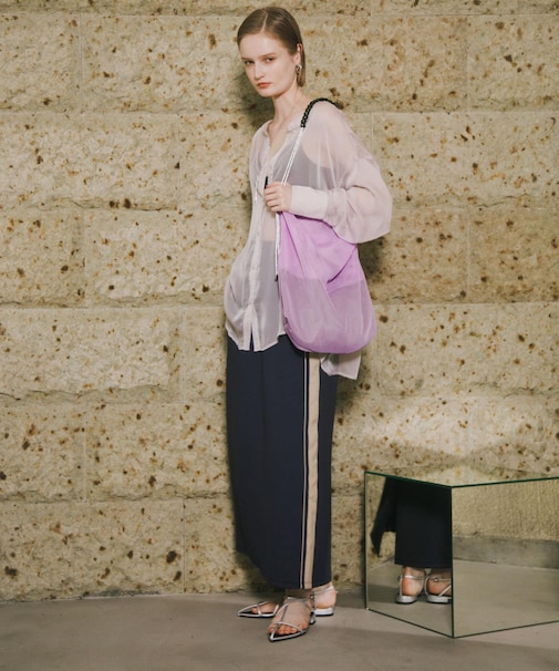 パラコードハンドルメッシュバッグ