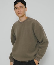 裏起毛ワッフルリラックスフィットプルオーバー