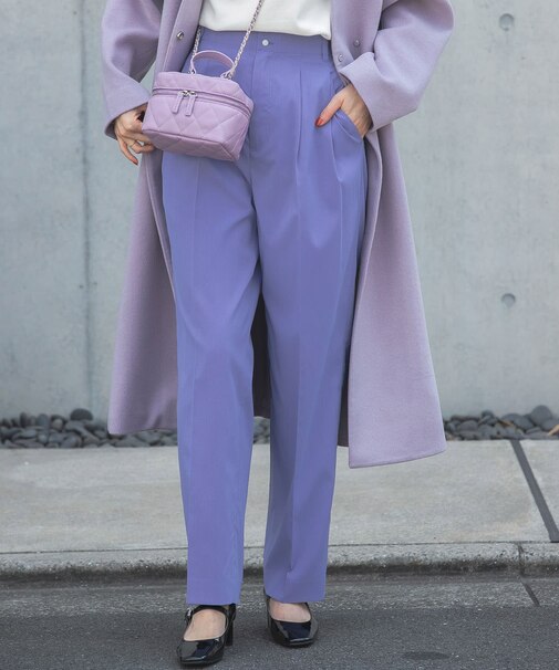 カーブフォルムハイウエストパンツ