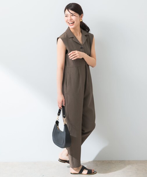 『UR TECH DRYLUXE』F by ROSSO オープンカラーオールインワン