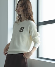 ハリスツイードモチーフ付きニット