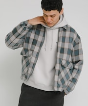 パデッドショートジップブルゾン