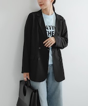 ウール混ダブルブレストジャケット