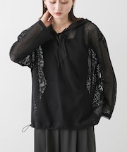 フーデットメッシュトップ