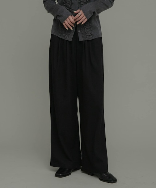 裏起毛イージーワイドパンツ