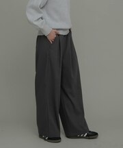 裏起毛イージーワイドパンツ