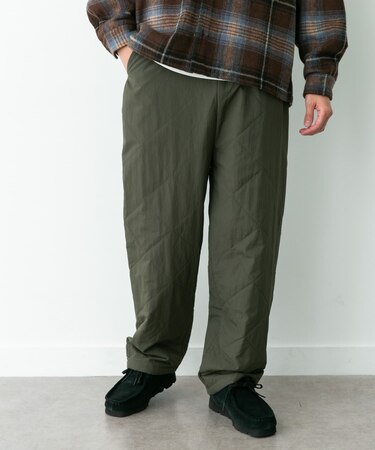 キルティング中綿イージーパンツ