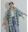 『Sサイズあり』『ユニセックス』オンブレチェックオープンカラーシャツ