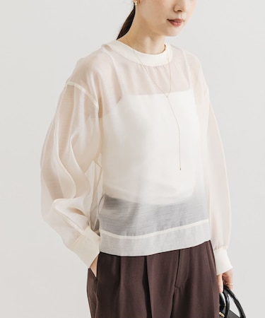 オーガンジーシアートップス