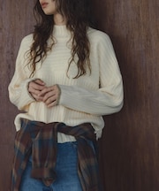 ワイドリブ切替えニット