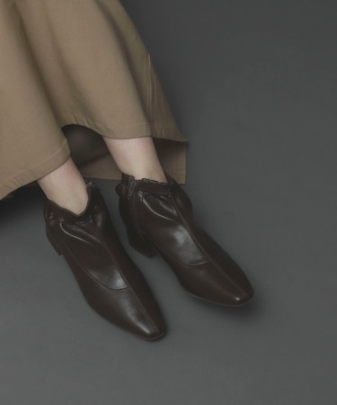 アンクルギャザーショートブーツ