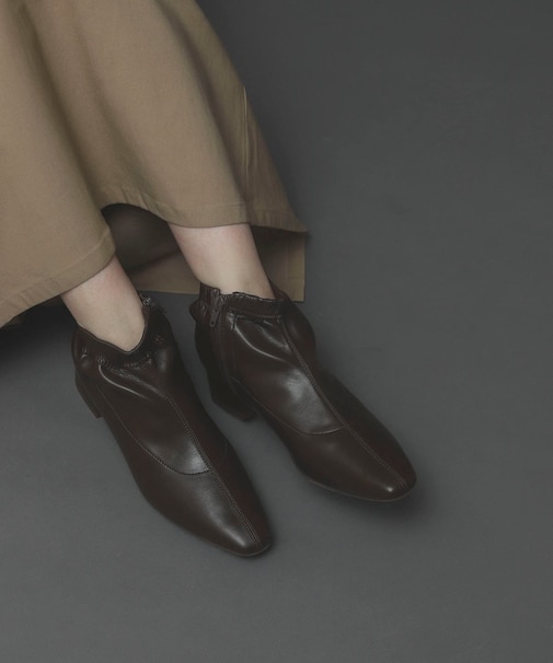 アンクルギャザーショートブーツ