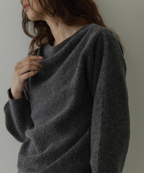 『WEB限定』ドレープニットプルオーバー
