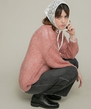 『WEB／一部店舗限定』ヘアリーローゲージニット