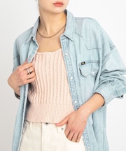 2WAY透かし編みニットビスチェ