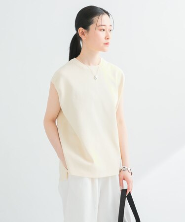 フレンチスリーブチュニックニット