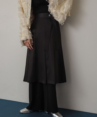 プリーツミディスカート