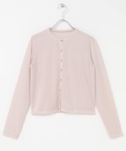 F by ROSSO　シアーリブベロアコンパクトカーディガン