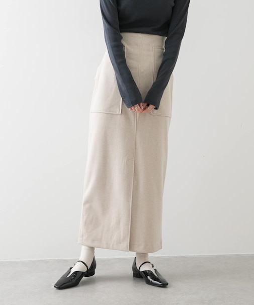 ジャージーメルトンアウトポケットスカート