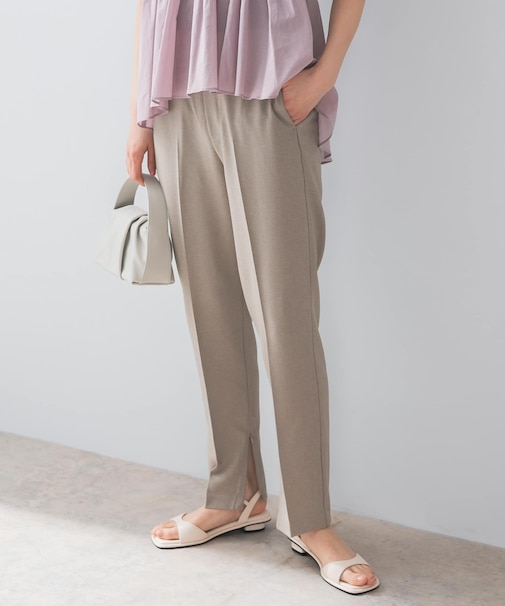 『UR TECH DRYLUXE』F by ROSSO　センタープレスストレートパンツ