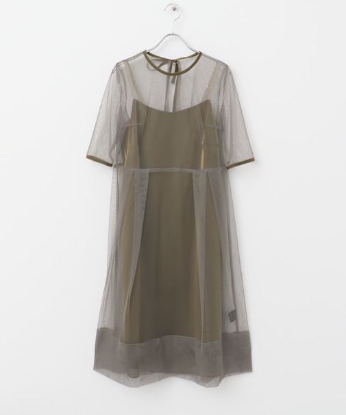 kaene シャンブレーキャミドッキングドレス(sh)