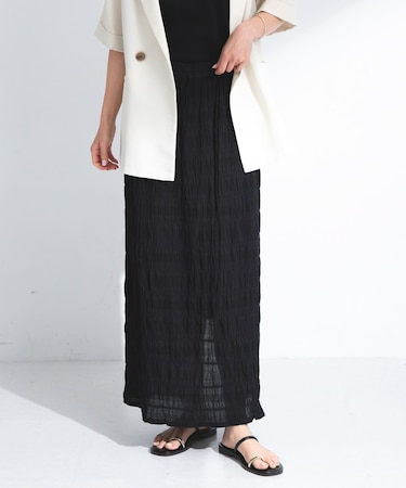 コットンシャーリングIラインスカート