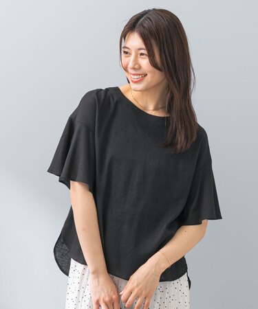 F by ROSSO　リネンフレアスリーブブラウス