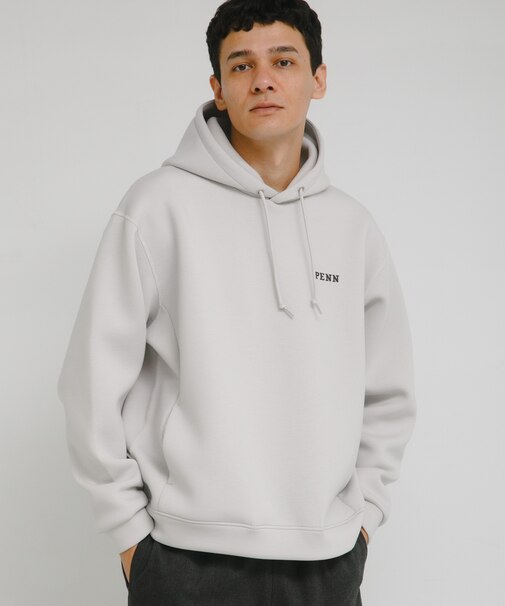 カレッジプリントダンボールパーカー