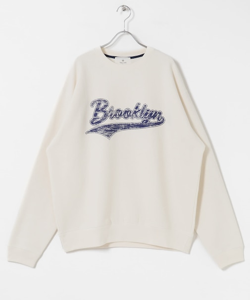 裏起毛プリントスウェットプルオーバー