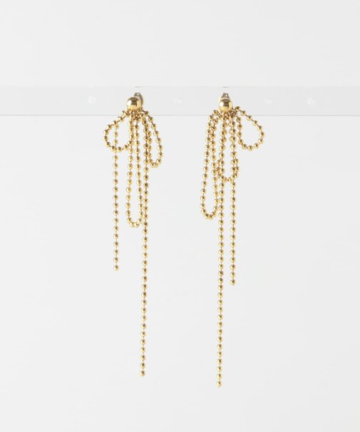 ステンレススウィングボールチェーンピアス