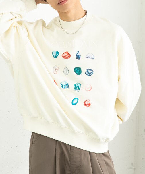 Gem Stone Cropped Sweat
