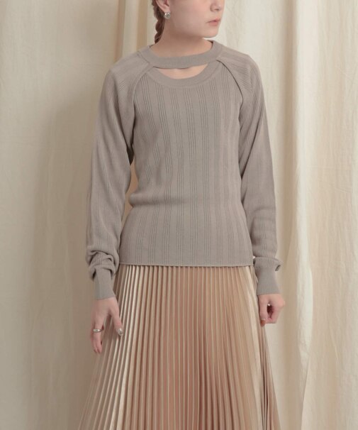 ショートボレロレイヤードニットトップ