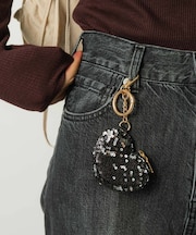 スパンコールハートコインケース