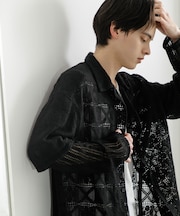 レースフェイクレイヤードロングスリーブシャツ