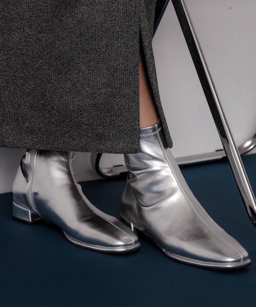 スクエアトゥセンターシームストレッチローブーツ