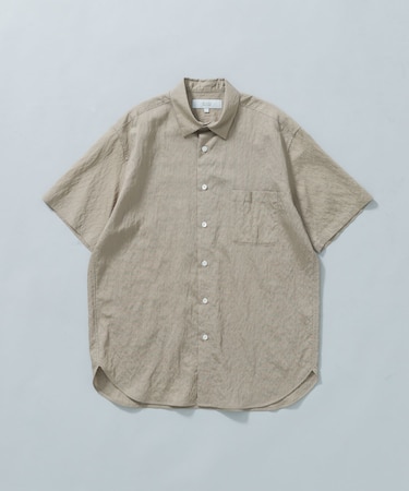 『WEB限定』『XLサイズあり』ストライプレギュラーカラー半袖シャツ