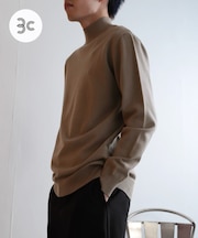 『ユニセックス』ストレッチモックネックセーター