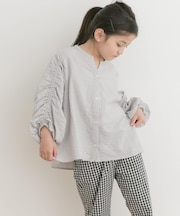 『親子リンク』ギャザースリーブブラウス(KIDS)