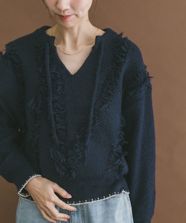 デザインスキッパーニット