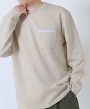 裏ストライプダンボールカットソー