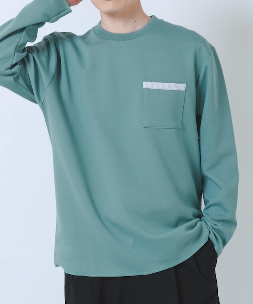 裏ストライプダンボールカットソー