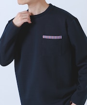 裏ストライプダンボールカットソー