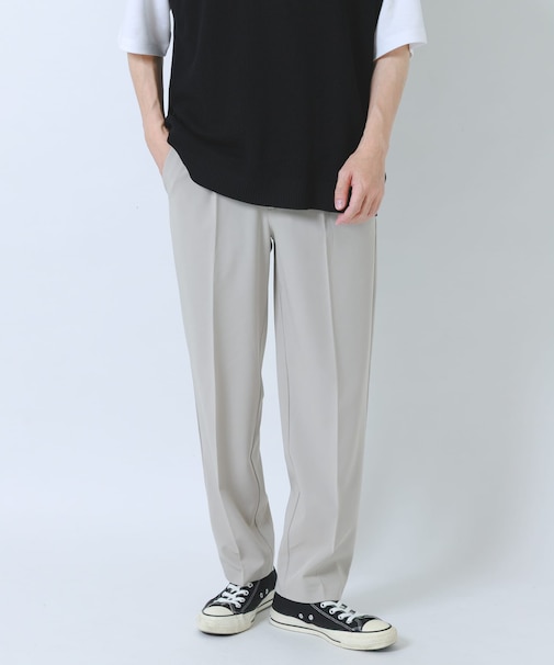 接触冷感 TRテーパードスラックス