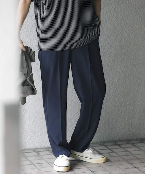 接触冷感 TRテーパードスラックス