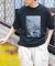 接触冷感クルーネックフォトプリントTシャツ