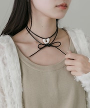 ハートワントップロングコードチョーカー