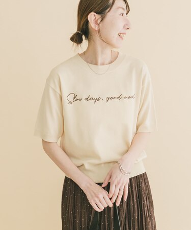 半袖ロゴニット